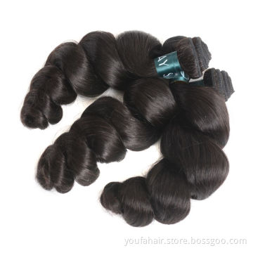3 Bundles Virgin Hair Curly Weaving 8"10"12"14" Inches Natural Brazilian Loose Deep Wave Cuticle Aligned Hair Bundles